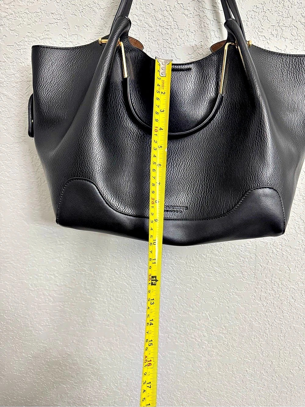 Sondra Roberts Black Vegan Leather Tote Bag - Picture 5 of 8